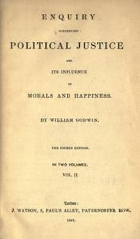 Published Enquiry concerning Political Justice, and its Influence on General Morals and Happiness