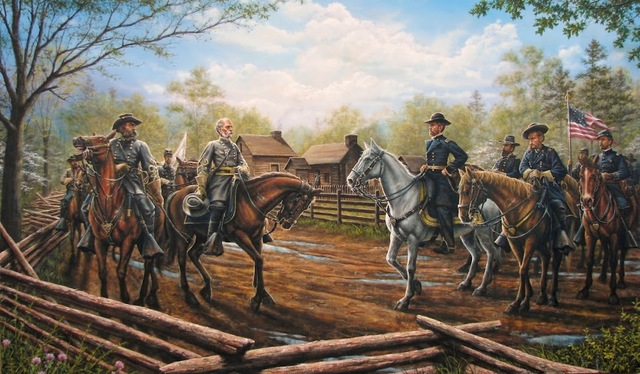 Joseph E. Johnston surrenders at Bennett Place, North Carolina