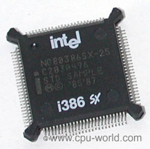 Intel 386 SX Velocidad inicial del reloj: 20 MHzBus de datos: 32 bits