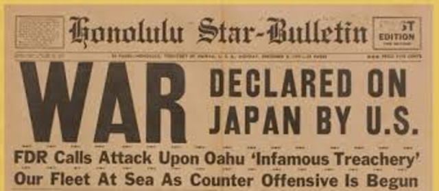 U.S Declares War On Japan