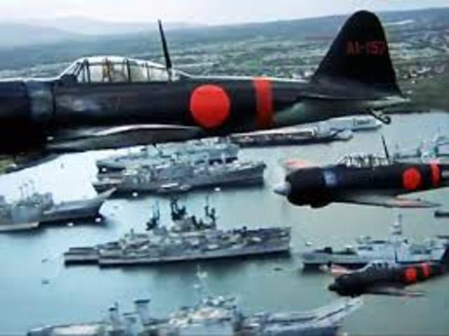 Japanese attack Pearl Harbor