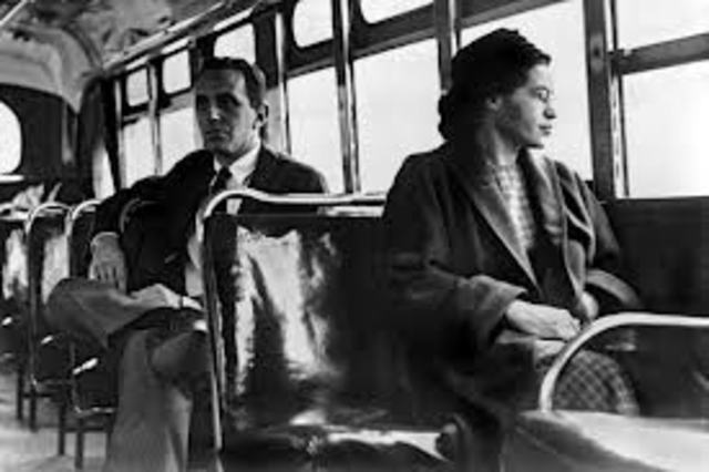 Rosa Parks sat on the bus