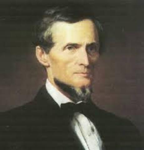 President Jefferson Davis is elected