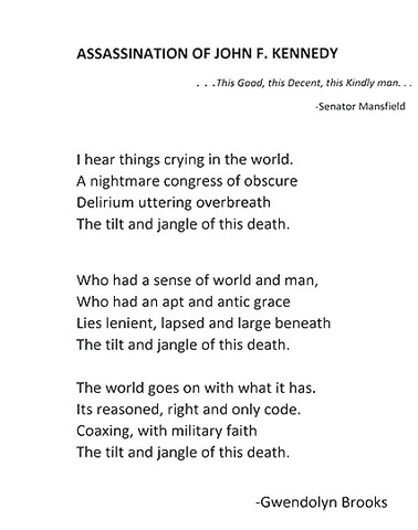 Brooks is invited by JFK to read at the LIbrary of Congress.