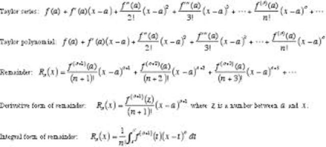 Taylor Polynomials and Remainders