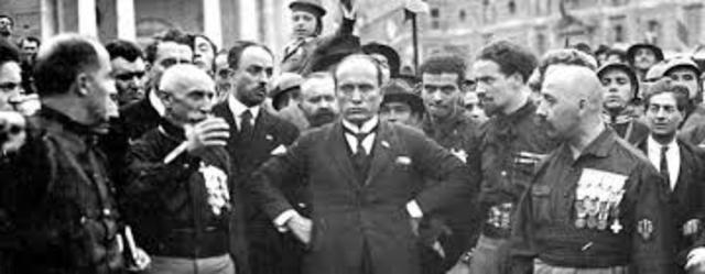 Benito Mussolini appointed Prime Minister of Italy