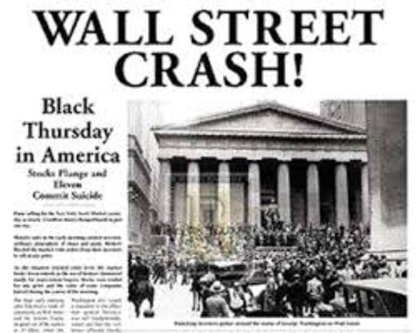 The Stock Market Crashes "Black Tuesday"