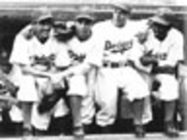 Jackies First Game With the Dodgers