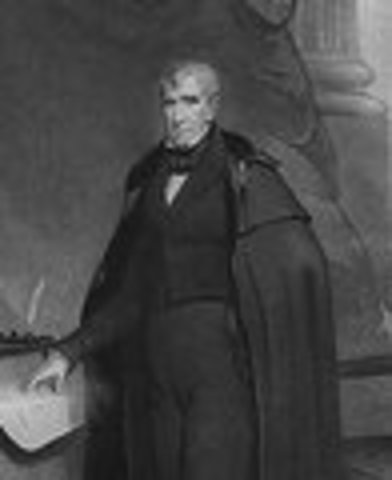 William Henry Harrison inaugurated