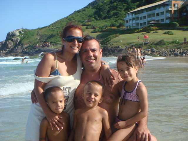 mi familia y yo en la playa