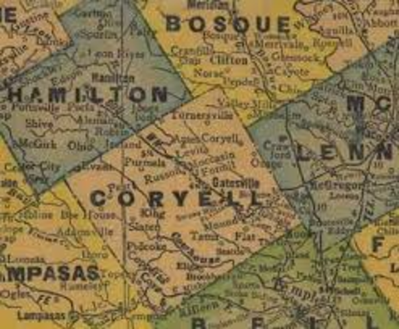 Coryell County was organized