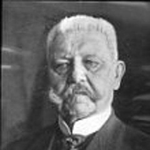 The German President von Hindenburg dies