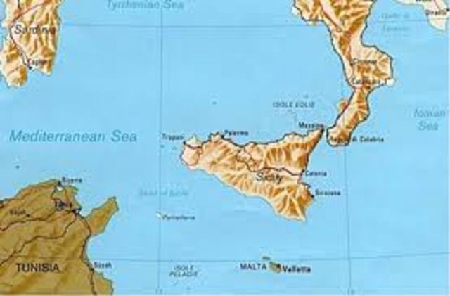 US and British troops land on Sicily.