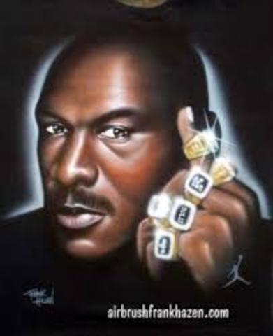 Michael Jordan won His First NBA Championship ring