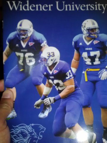 Brochure From Widener University for football