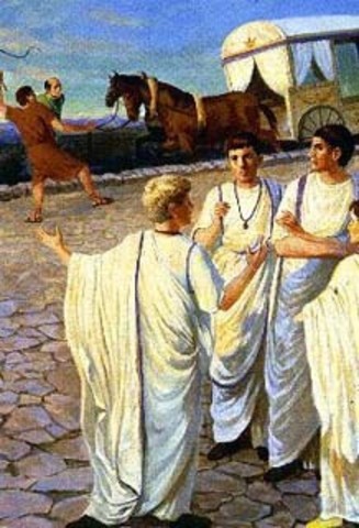 Syrus tabellarium vitabat, sed raeda in fossa descendebat!