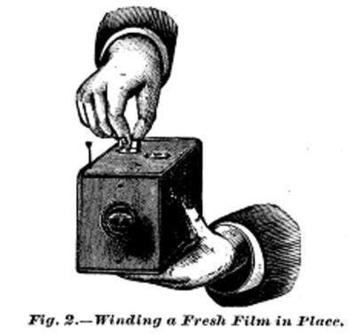 The portable camera in use