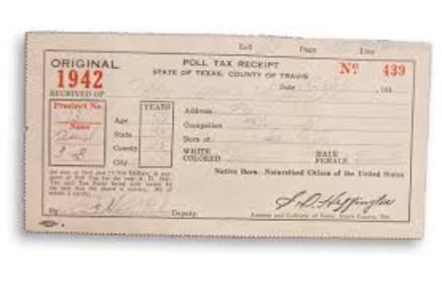 Supreme Court rules that poll taxes are constitutional