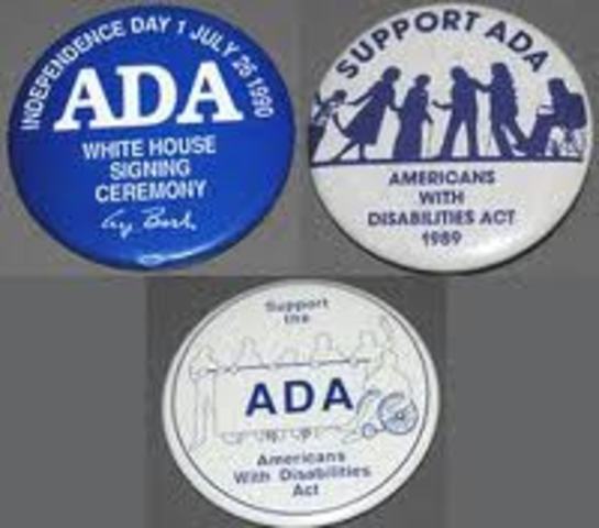 Passage of the Americans with disabilities Act