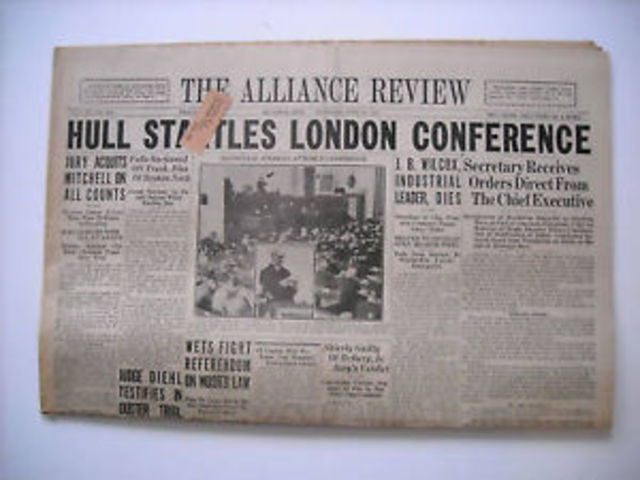 FDR declines London Economic Conference