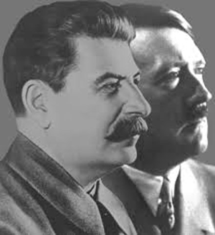 Hitler and Stalin sign Non aggerssion Pact