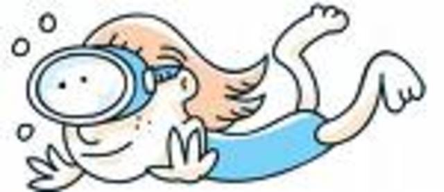 The first time I join swimming team