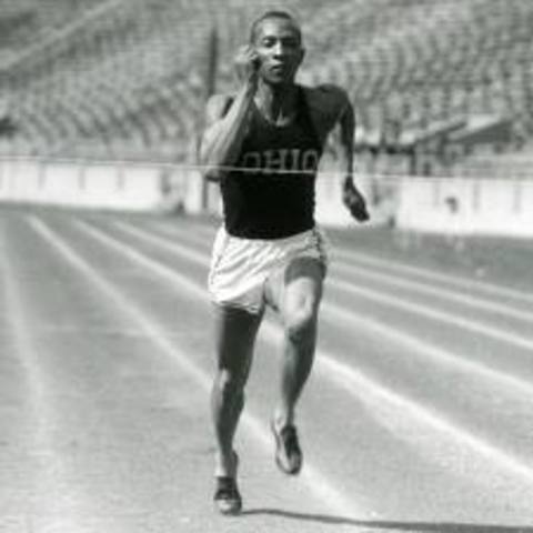 Jesse Owens wins gold medals
