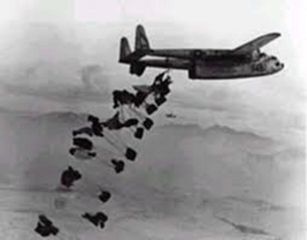 U.S drops weapons and supplies in preparation for invasion