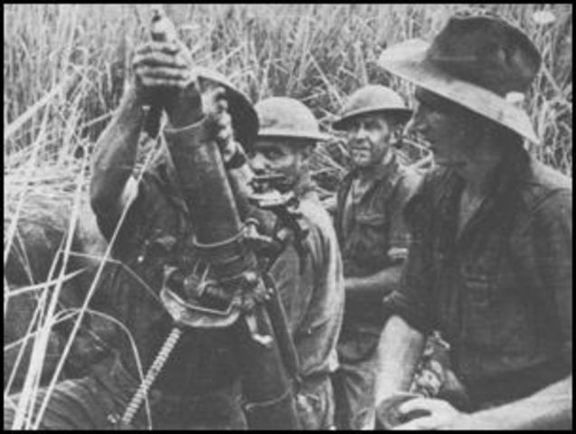 Australian attacking Japanese