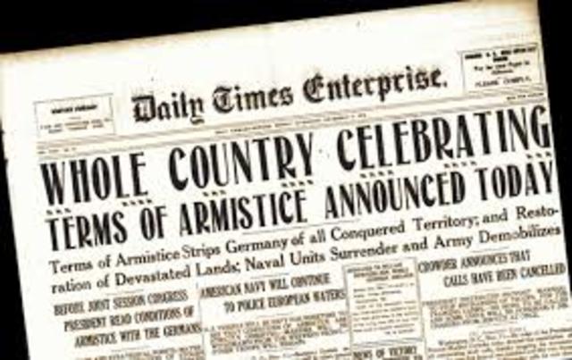 Armistice ends World War 1