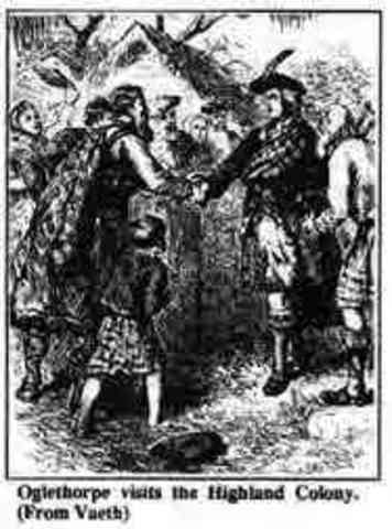 Highland Scots arrive in Georgia