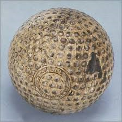 Rubber core golf ball introduced