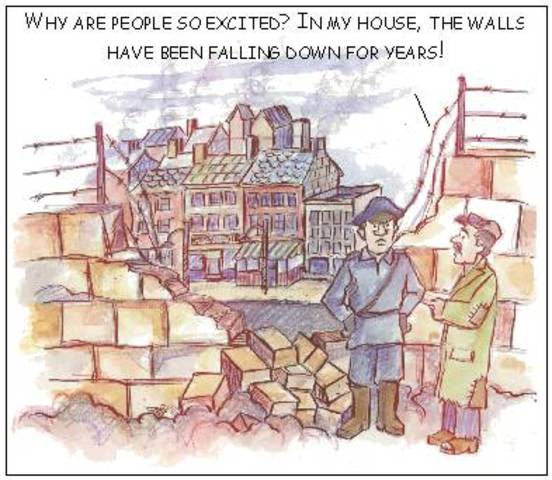 The Berlin Wall Falls
