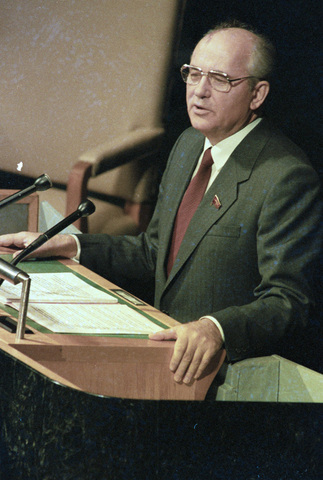 Mikhail Gorbachev Calls for Glasnost and Perestroika