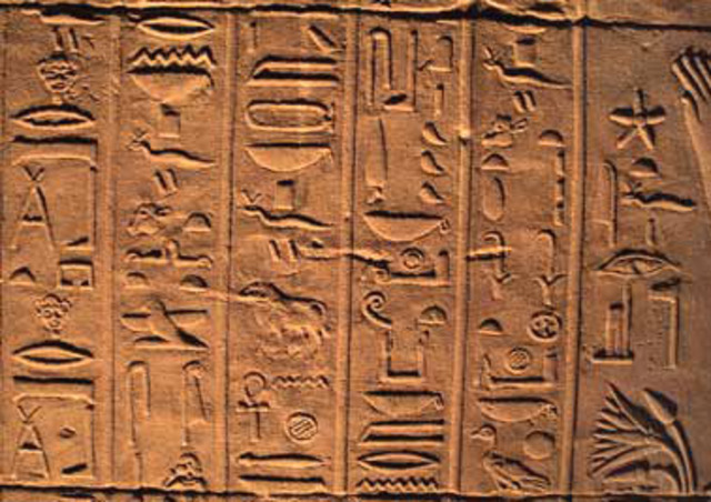 Hierglyphic script was develeped
