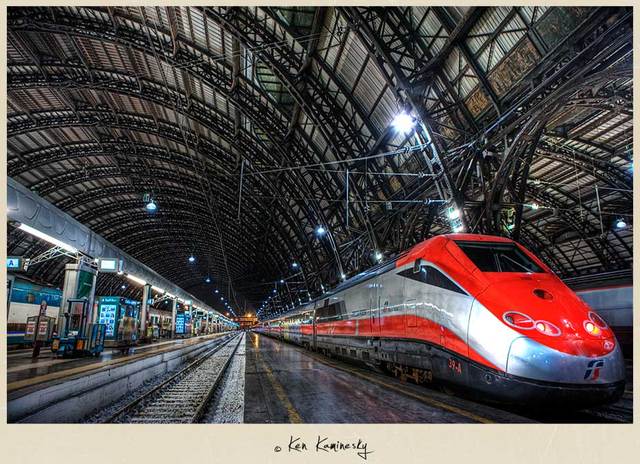 He went selling candy and newspaper on the local train.