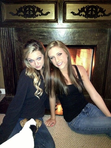 Sitting by the fire on a snow day!