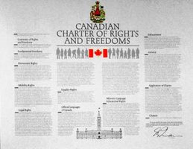 The Canadian Charter of Rights and Freedoms is enshrined in the Constitution