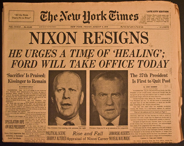 Nixon resigns