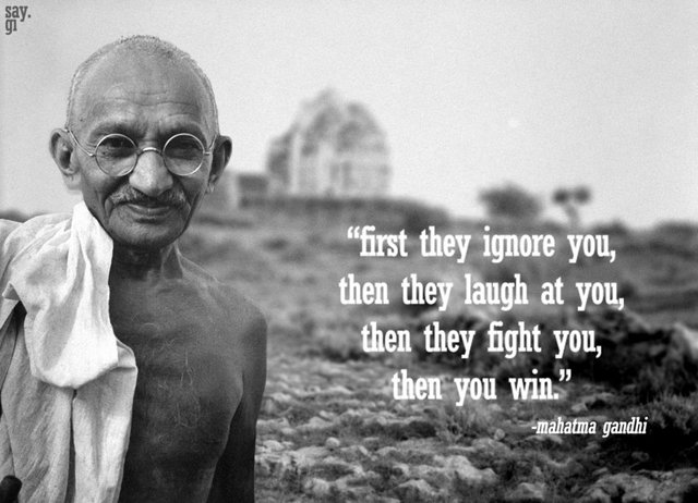 Mohandas Gandhi became the leader of the Indian independence movement and the Indian National Congress