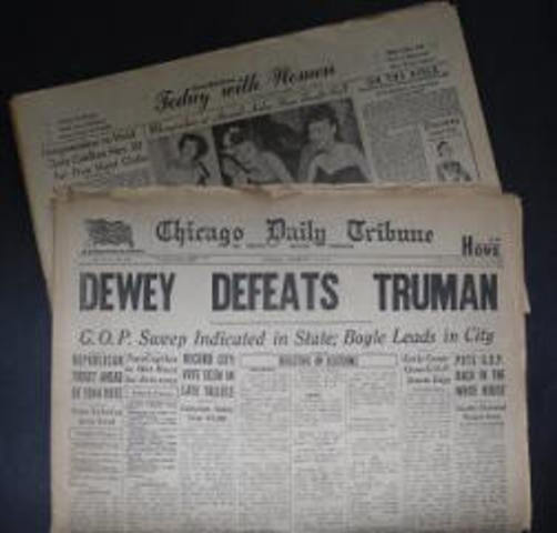 "Dewey Defeats Truman" in the Newspaper