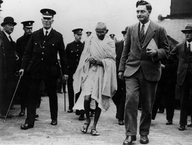 Gandhi arrives