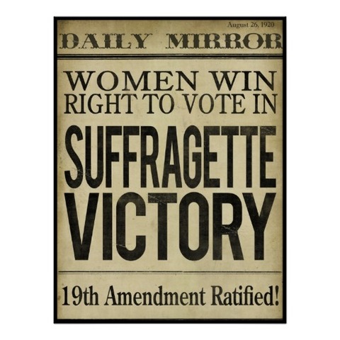 Women can vote/suffregetes