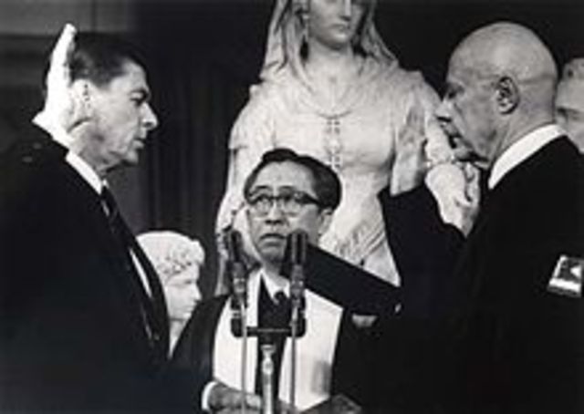 Reagan is sworn in as governer of California