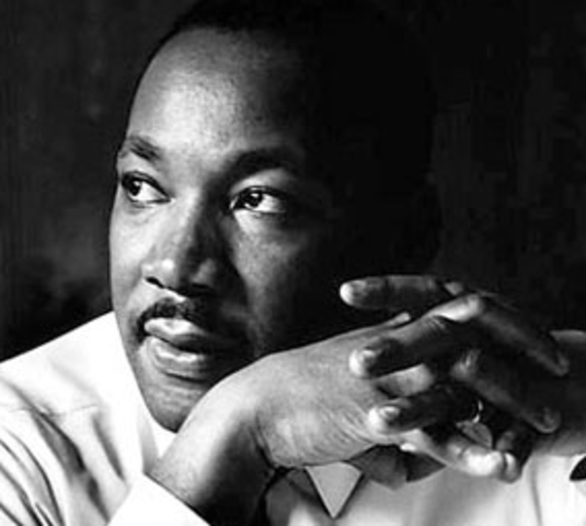 Martin Luther King Jr. gives speech