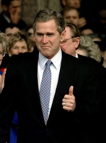 Bush is re-elected for a second term
