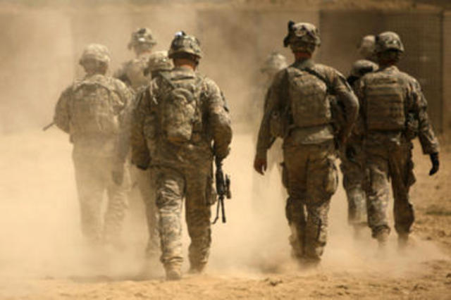 The war in Afghanistan begins