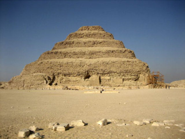 First stone pyramid was built