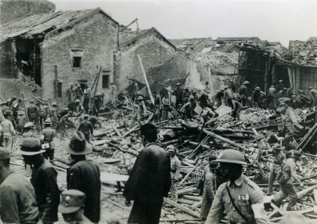 Japanese attack China