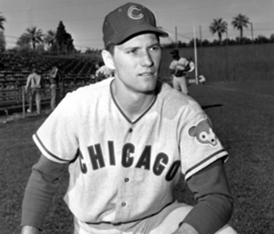Death of Ken Hubbs (22), Chicago Cubs player, in an air crash just before the season began
